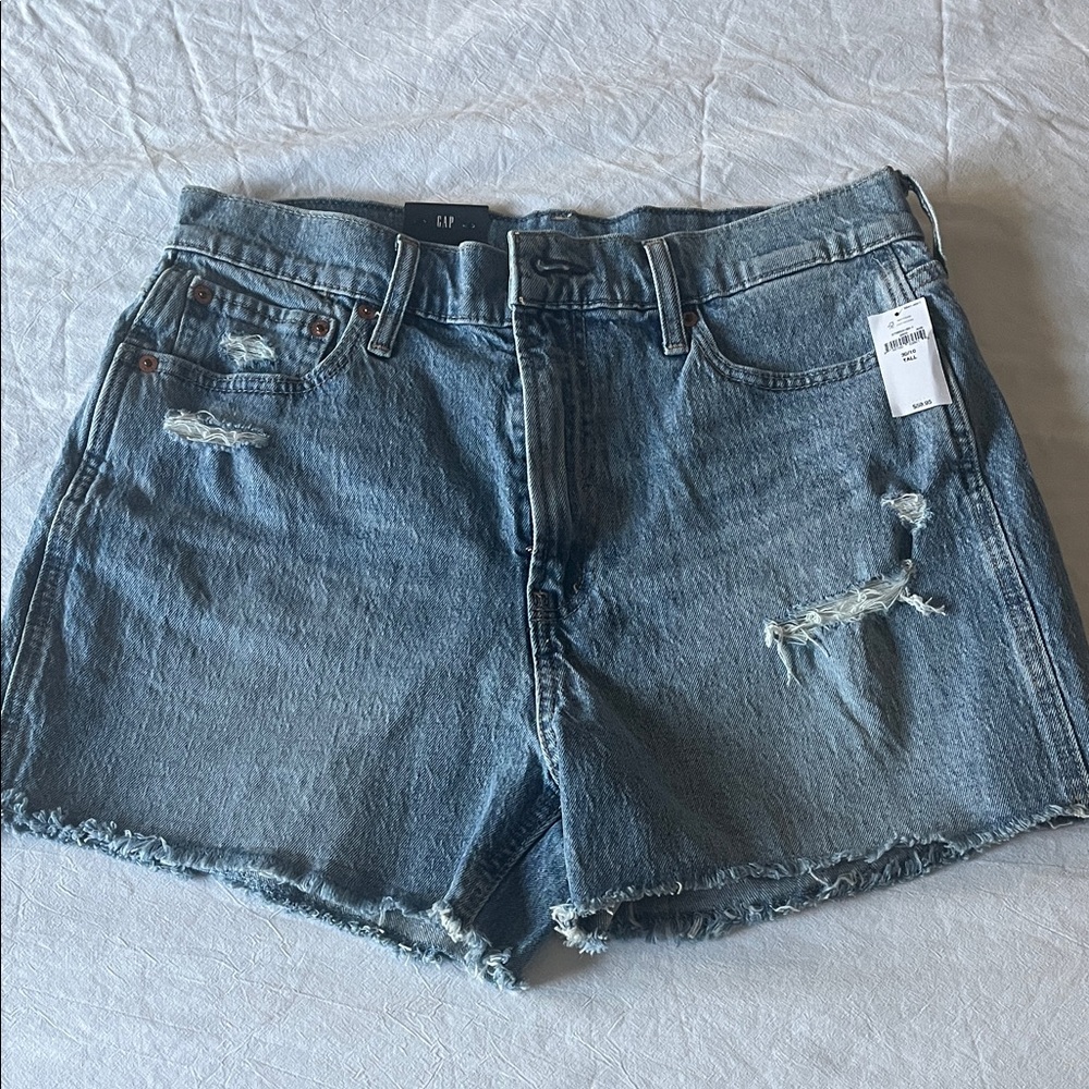 GAP Women's 3” High Rise Cheeky Blue Jean Shorts NWT